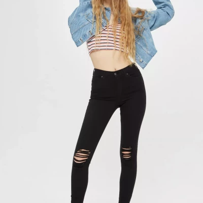 Black Ripped Jamie Skinny Jeans