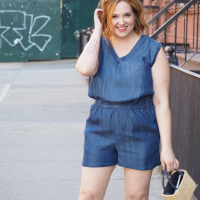 Denim Romper