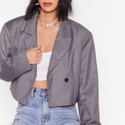 Oh Crop Tailored Cropped Blazer
