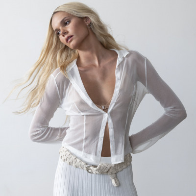 Lila Mesh Shirt