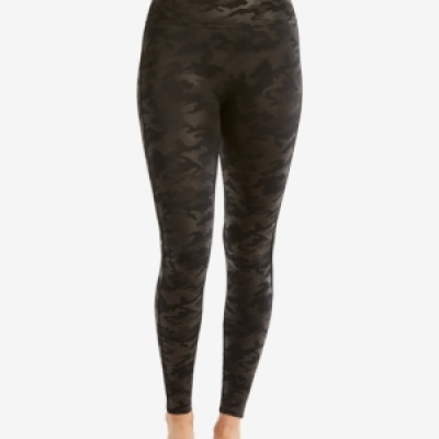 Spanx Camo Faux-Leather Leggings