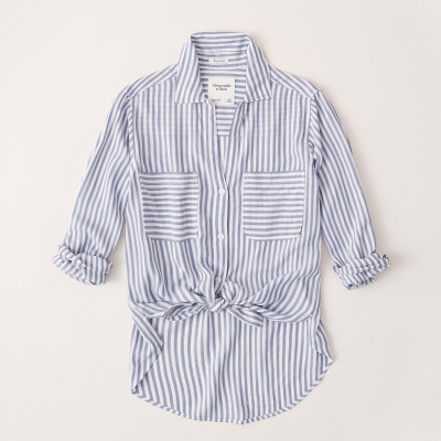 Long-Sleeve Tie-Front Shirt