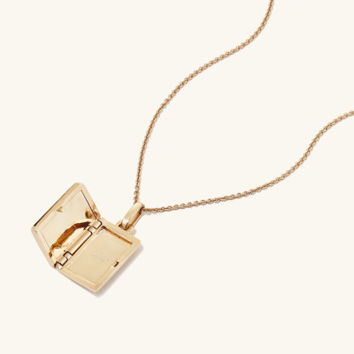 Pearl Rectangle Locket Necklace