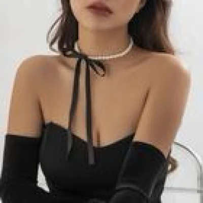 Ribbon Beaded Necklace / Bracelet