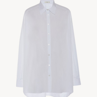 Women's Luka Shirt In Cotton in Optic White | The Row