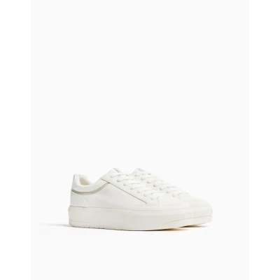 Platform Trainers with Top Stitching Detail