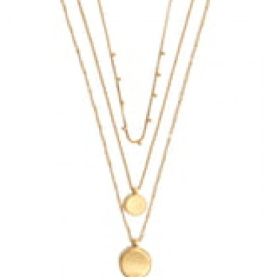 Womens Madewell Coin Layered Necklace