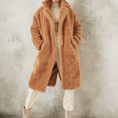 Tan Borg Teddy Oversized Coat