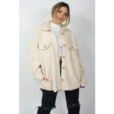 Bleecker Shacket in Cream