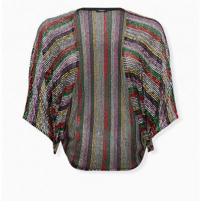 Rainbow Sequin Coccoon Kimono