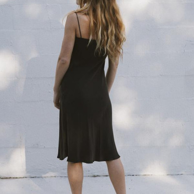 Belle Silk Dress - Black