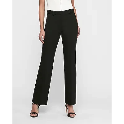 Mid Rise Editor Trouser Pant Black Womens 14 Petite