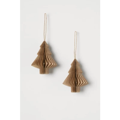 H & M - 2-pack Christmas Decorations - Beige