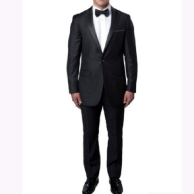 Bryan Michaels Mens Slim Fit-Performance Stretch 2 Piece Tuxedo Set