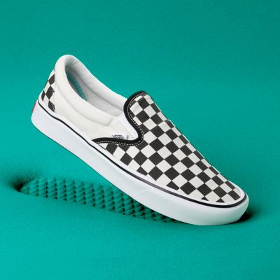 Vans ComfyCush Checkerboard Slip-On (Black/Off White)