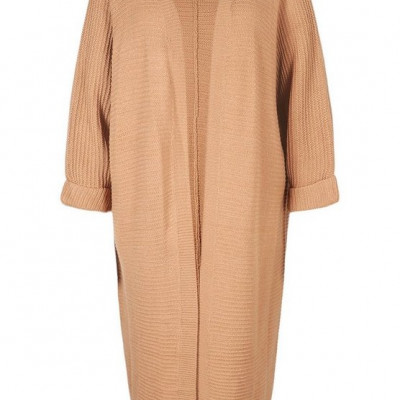 Plus Cocoon Oversized Rib Knit Cardigan