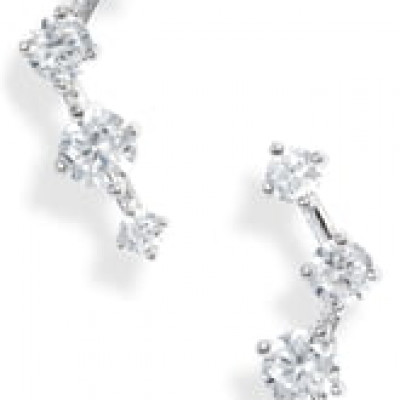 Womens Nordstrom Cubic Zirconia Ear Crawlers