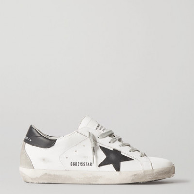 Golden Goose - Superstar Distressed Leather Sneakers - White