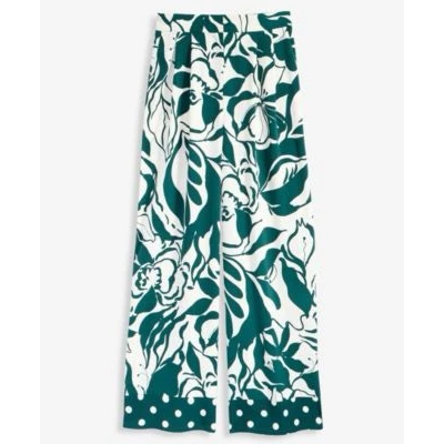 Women's Vine-Print Wide-Leg Pants