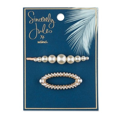 Scunci  Pearl Barette and Bobby Pins - 2pk
