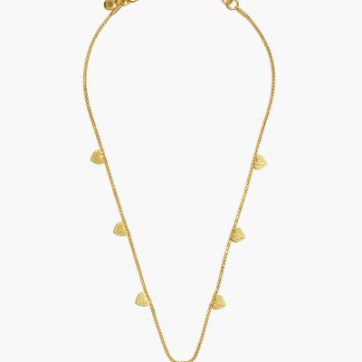 Delicate Carved Heart Choker Necklace