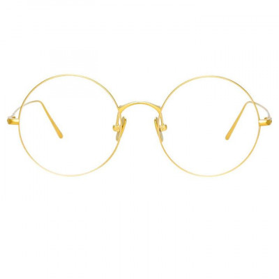 Zaha Round Optical Frame In Yellow Gold