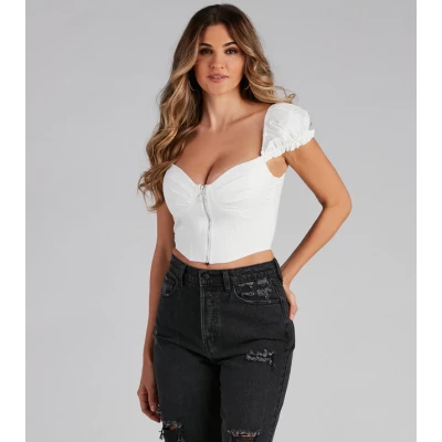 Sweet Vibes Corset Crop Top