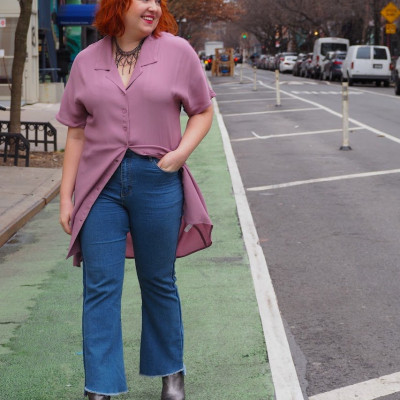 Dusty Lavender Button-Up