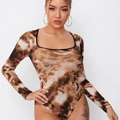 Tie Dye Mesh Bodysuit