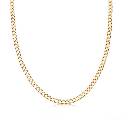 Lucy Williams Gold Flat Curb Chain Necklace