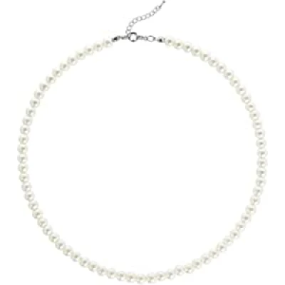Amazon.com: BABEYOND Round Imitation Pearl Necklace Wedding Pearl Necklace for Brides White (Diameter of Pearl 6mm): Clothing, Shoes &amp; Jewelry