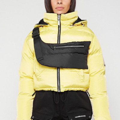Reversible Puffer Jacket With Detachable Bag