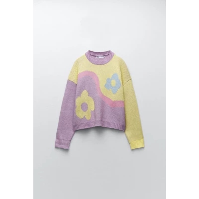 Floral Jacquard Sweater