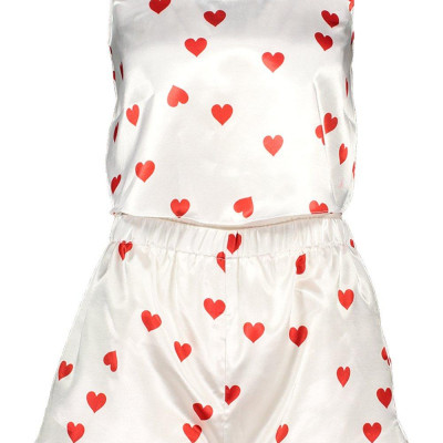 Satin Heart Cami & Short Set