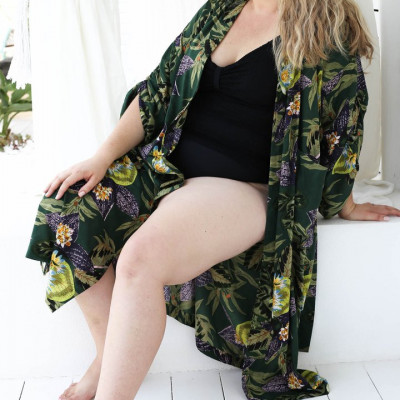 Kimono Duster // Lotus Print