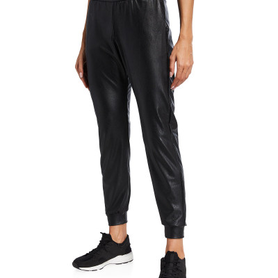 Faux-Leather Jogger Pants