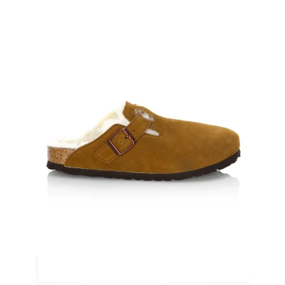 Boston Shearling-Lined Suede Clogs