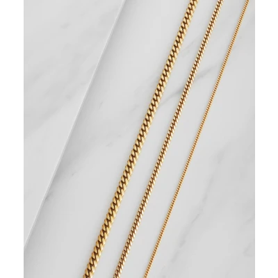Cuban Link Chain - 2.7mm - Men&#x27;s 14k Gold Chain - JAXXON