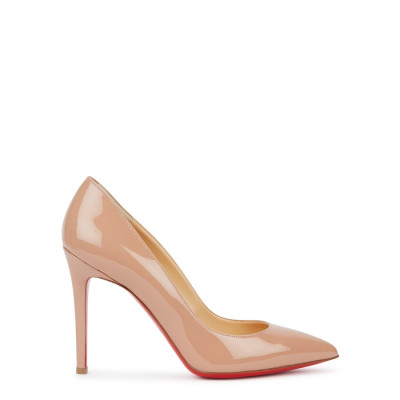 Christian Louboutin Pigalle 100 Blush Patent Leather Pumps