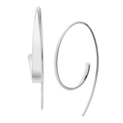 Skagen Womens Kariana Stainless Steel Curl Earrings