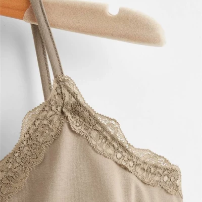 Contrast Lace Ruched Bust Cami