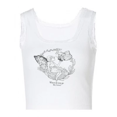 Secret Garden Crop Tank Top