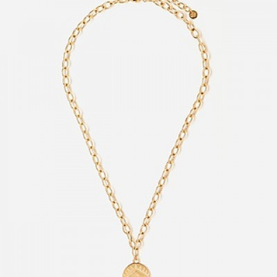 Tess + Tricia Gold Large Coin Eye Necklace Womens Gold