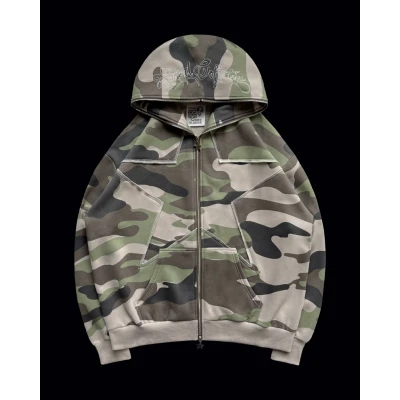 Territory Zip Hoodie Khaki Camo