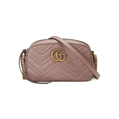 Gucci small GG Marmont matelass shoulder bag - PINK