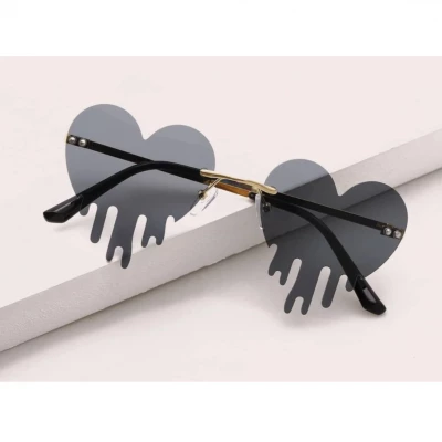 men heart frame sunglasses