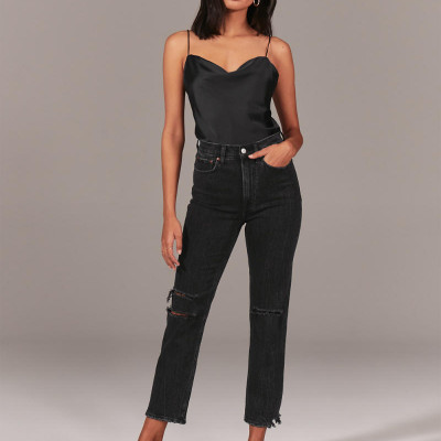 Ultra High Rise Ankle Straight Jeans