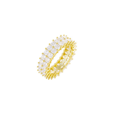 2-Row Cubic Zirconia Ring