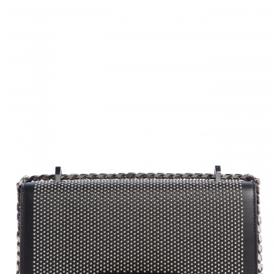 Alexander Mcqueen Studded Leather Crossbody Knuckle Bag - Black