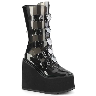 SWING-230C Smoke Tint Platform Mid-Calf Boots